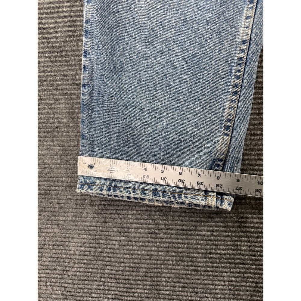 Wrangler Authentics Mens Jeans 35x29 Straight Leg Light Wash Denim Workwear - Picture 6 of 11